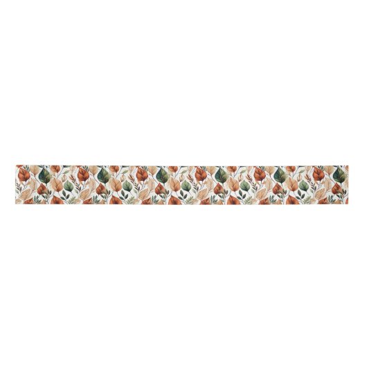 Herfst terra cotta en salie bladeren patroon lint (Voorkant)