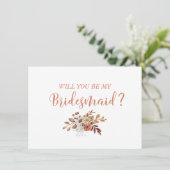 Herfst Terracotta Bloemen Bruidsmeisje Voorstel (Staand voorkant)