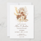 Herfst Terracotta Floral Boho bruiloft Kaart (Voorkant)