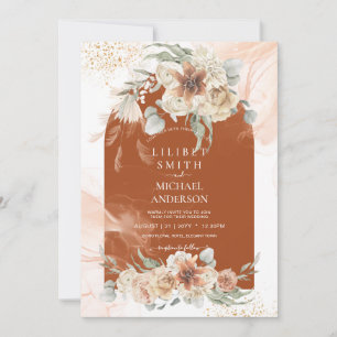 Herfst Terracotta Floral Pampas Grass WEDDING