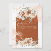 Herfst Terracotta Floral Pampas Grass WEDDING (Achterkant)