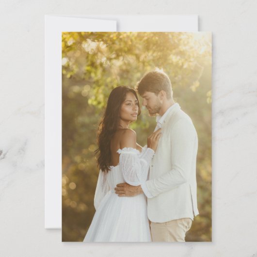 Herfst Terracotta Goud Bloem Boho Rustieke Trouw Kaart (Achterkant)