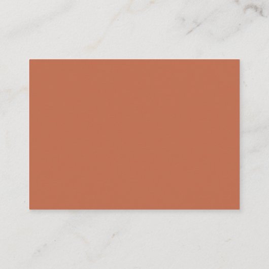 Herfst Terracotta Rustiek Vrijgezellenfeest Datum  Informatiekaartje (Achterkant)