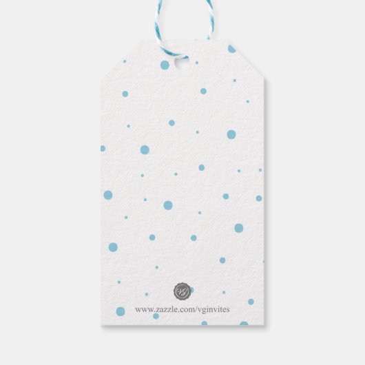 Herfst Th Waterverf White Pumpkin Fox Cadeaulabel (Achterkant)