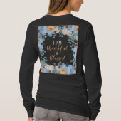 Herfst Thankful and Blessed Long Slapes Women's T-shirt (Achterkant)