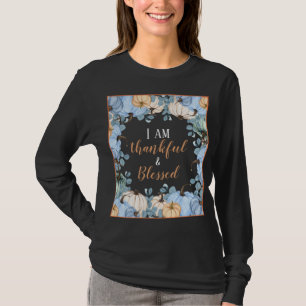Herfst Thankful and Blessed Long Slapes Women's T-shirt
