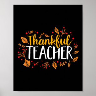 Herfst Thankful Teacher Thanksgiving Poster