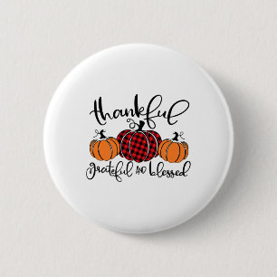 Herfst Thanksg, dankbaar voor zijn complotten en z Ronde Button 5,7 Cm