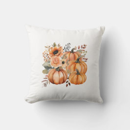 Herfst Thanksgiving Boho waterverf Pompoen Bloemen Kussen