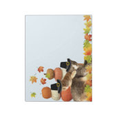 Herfst / Thanksgiving Cat Note Pad Notitieblok (Gedraaid)