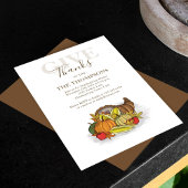 Herfst Thanksgiving Cornucopia Geef Bedankt Kaart