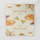  Herfst Thanksgiving Dinner Table Plaatskaarten (Buitenkant ongevouwen)