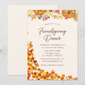 Herfst Thanksgiving Friendsgiving Uitnodiging (Voorkant / Achterkant)