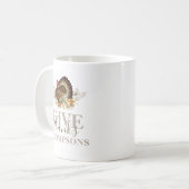 Herfst Thanksgiving Geef Bedankt Koffiemok (Voorkant links)