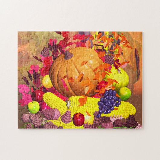 Herfst Thanksgiving Harvest Legpuzzel (Horizontaal)
