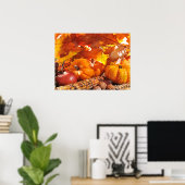 Herfst Thanksgiving Harvest - Pumpkins, Corn, Appl Poster (Thuiskantoor)