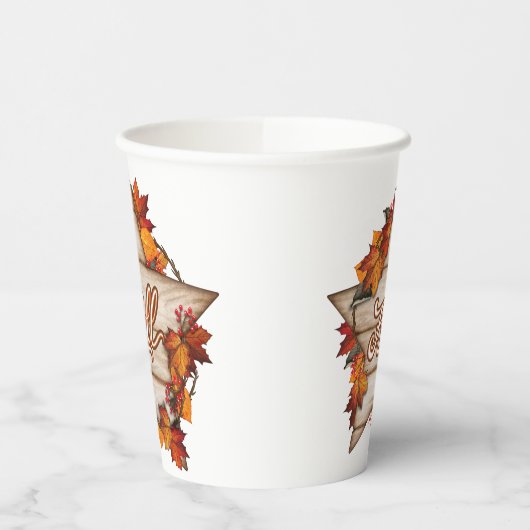 Herfst Thanksgiving herfst oogst pompoen kruiden p Papieren Bekers (Links)