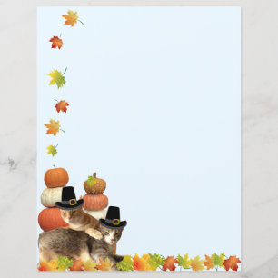 Herfst/Thanksgiving Kat Briefpapier