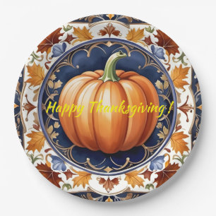 Herfst Thanksgiving Modern pompoen Collectie Papieren Bordje