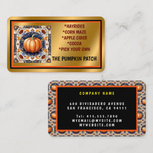 Herfst Thanksgiving Modern pompoen Collectie Visitekaartje