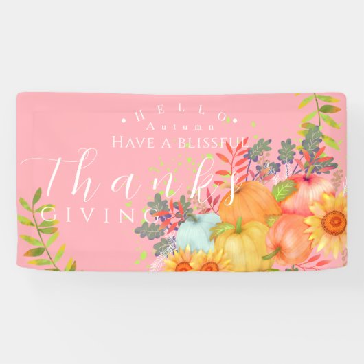 Herfst Thanksgiving PInk Spandoek (Horizontaal)