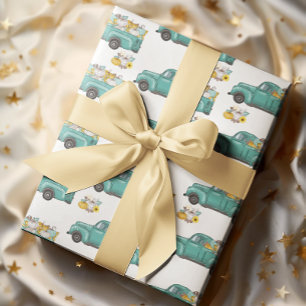 Herfst Thanksgiving Pompoen Truck Cadeaupapier