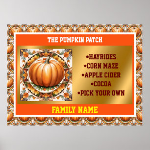 Herfst Thanksgiving Populair pompoen Collectie Poster