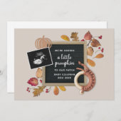 Herfst Thanksgiving Pumpkin Baby Zwangerschap Zwan Aankondiging (Voorkant / Achterkant)