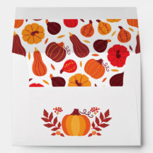 Herfst Thanksgiving Pumpkins Gourds Return Address