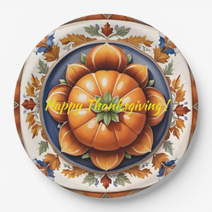 Herfst Thanksgiving Trendy pompoen Collectie Papieren Bordje