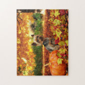 Herfst Thanksgiving - Tucker - Yorkie Legpuzzel (Verticaal)