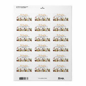 Herfst Thanksgiving waterverf Etiket (Full Sheet)