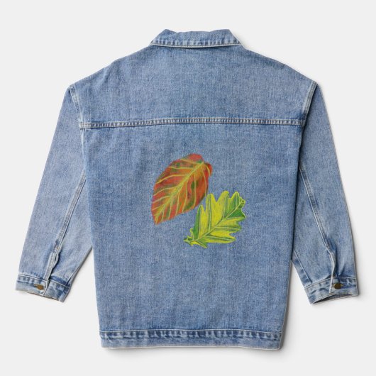 Herfst thema denim jas denim jacket (Achterkant)