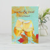 Herfst Thema Engagement Party Uitnodiging (Staand voorkant)