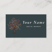 Herfst thema Leaf Visitekaartje (Voorkant)