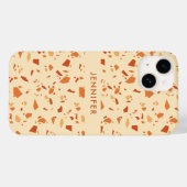 Herfst thema terrazzo patroon gepersonaliseerd Case-Mate iPhone case (Achterkant (horizontaal))