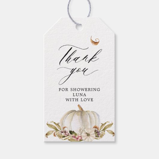 Herfst Theme Baby shower Favor Cadeaulabel (Voorkant)