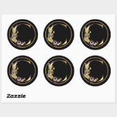 HERFST THEME GOLD MONOGRAM C MET PLATTELANDSREGELI RONDE STICKER (Vel)