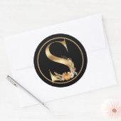 HERFST THEME GOLD MONOGRAM S MET PUMPKINS RONDE STICKER (Envelop)