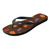 Herfst Theme Two Print Teenslippers (Schuin)