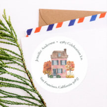 Herfst thuis willekeurige rustieke retouradres