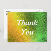 Herfst tinten groen geel dank u briefkaart (Voorkant / Achterkant)