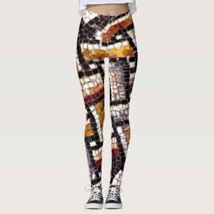 Herfst Toned Romeins Mozaïek Leggings