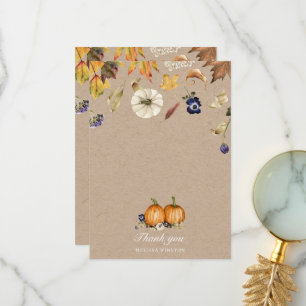 herfst tones pumpkin spice Hartelijk dank Bedankkaart