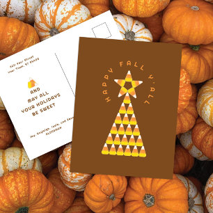 Herfst tot Kerstmis Ansichtkaart Bruin – Snoep Mai Briefkaart