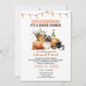 Herfst Touchdown het is een luier Baby shower Beer Kaart (Voorkant)