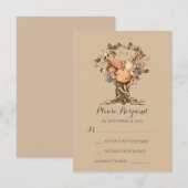 Herfst tree bruiloft RSVP kaarten Kaartje (Voorkant / Achterkant)