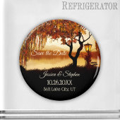 Herfst Tree Lake Uitzicht Save the Date Magnet Magneet
