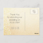 herfst tree, rustieke herfst bruiloft dank u briefkaart (Achterkant)