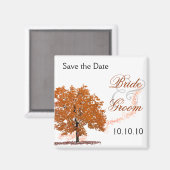 Herfst Tree Save-The-Date-rust II Magneet (Voorkant / Achterkant)